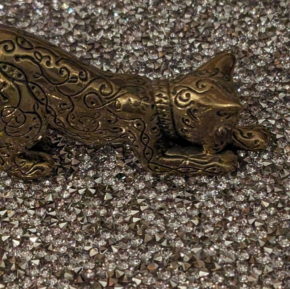 The Franklin Mint 1986 Brass Cat - Picture 2 of 4